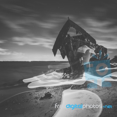 Shipwreck Of Hmqs Gayundah Stock Photo