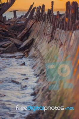 Shipwreck Of Hmqs Gayundah Stock Photo