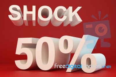 Shock 50 Percent Stock Image