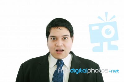 Shocked Businessman Stock Photo