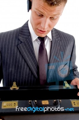 Shocked Businessman Stock Photo