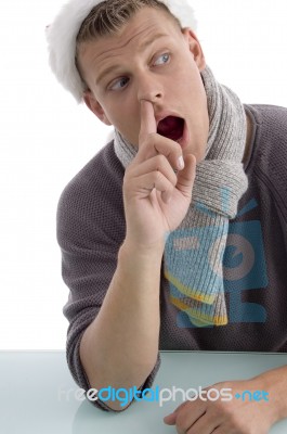 Shocked Young Male Stock Photo