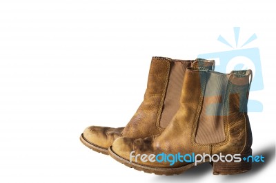 Shoes On A White Background Stock Photo