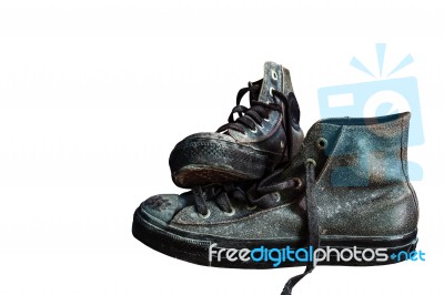 Shoes On White Background Stock Photo