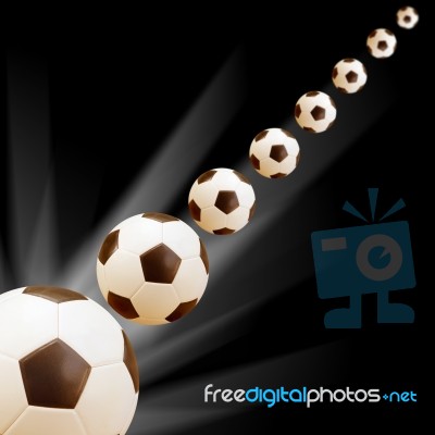 Shooting Soccer Ball Stock Image