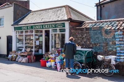 Shop In Southwold Selling A Multitude Of Items Stock Photo