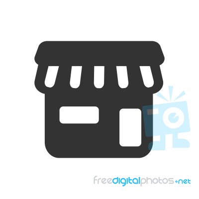 Shop Store Symbol Icon  Illustration On White Backgr Stock Image