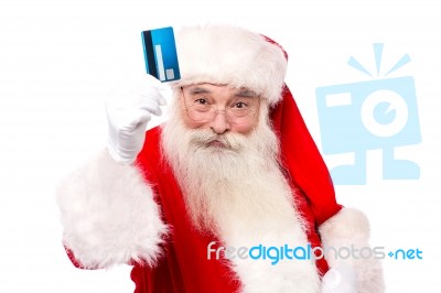 Shop Using Credit Card On Christmas Stock Photo