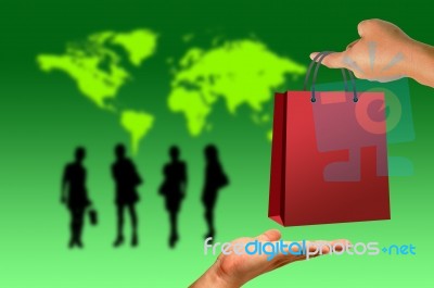 Shopping Bag In Hand Stock Image