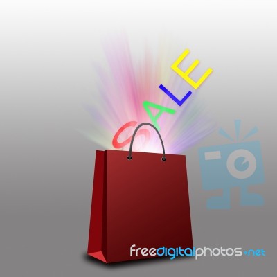 Shopping Bag With Sale Word Stock Image