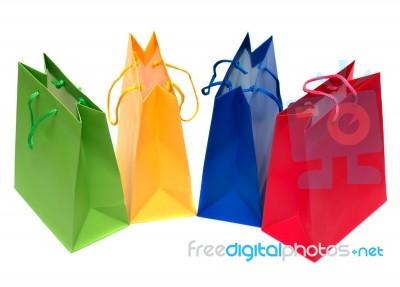 Shopping Bags Isolated Stock Photo