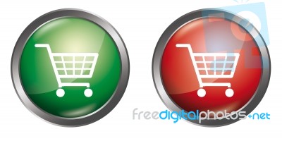 Shopping Cart Buttons Stock Image