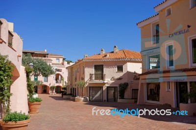 Shopping Centre In Porto Cervo Stock Photo