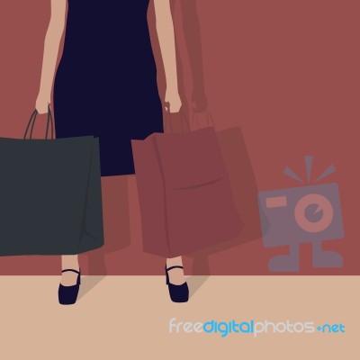 Shopping Girl Stock Image