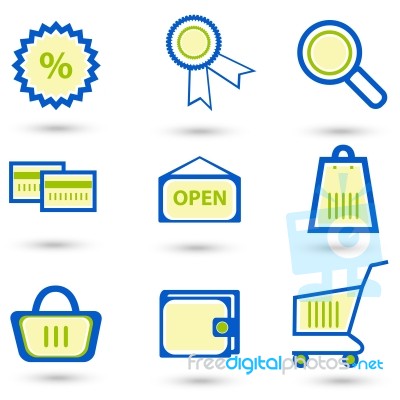 Shopping Icons Stock Image