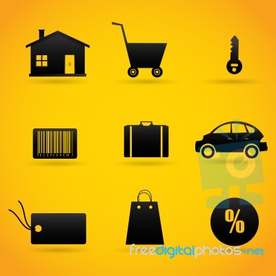 Shopping Icons Stock Image