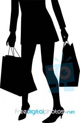 Shopping Lady Stock Image