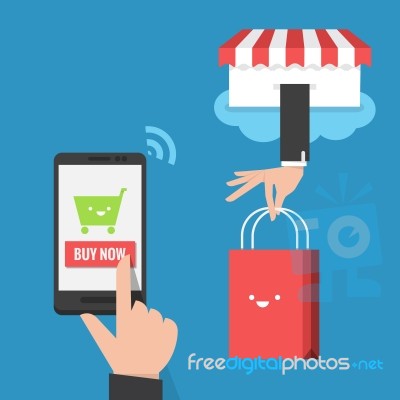 Shopping Online Stock Image