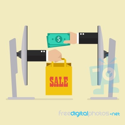 Shopping Online Stock Image