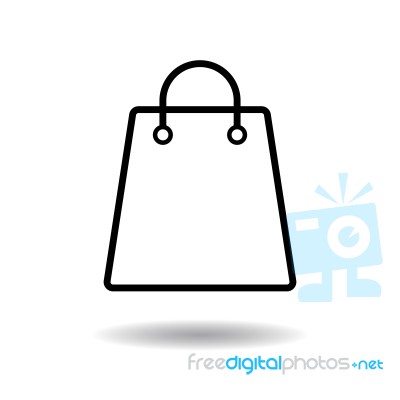 Shopping Paper Bag Icon  Illustration Eps10 On White Background Stock Image