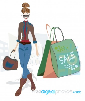 Shopping Woman Stock Image