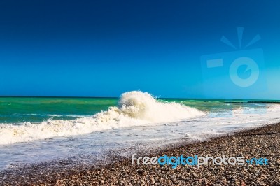 Shore Of The Beach Stock Photo