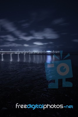 Shorncliffe Pier In The Evening Stock Photo