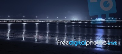 Shorncliffe Pier In The Evening Stock Photo