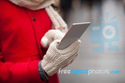 Short Battery Life In Cold Weather Stock Photo