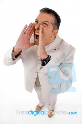 Shouting Manager Stock Photo