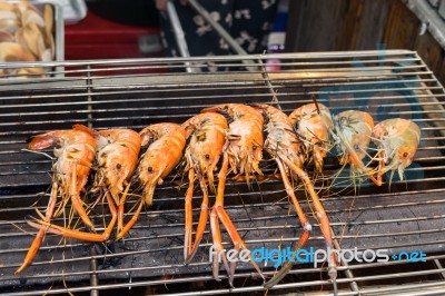 Shrimp Grilled Stock Photo