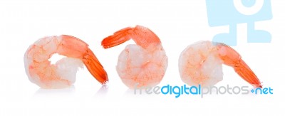 Shrimp Isolated On The White Background Stock Photo