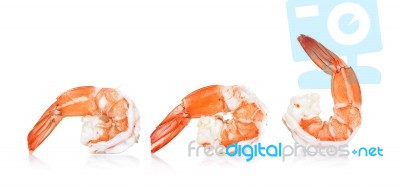 Shrimp Isolated On The White Background Stock Photo