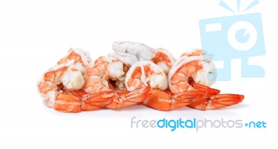 Shrimp Isolated On The White Background Stock Photo