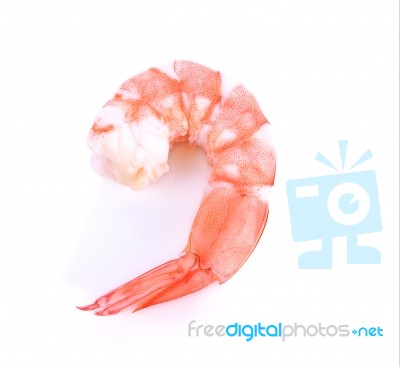 Shrimp Isolated On White Background Stock Photo