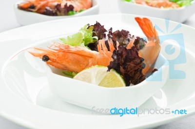 Shrimp Salad Stock Photo