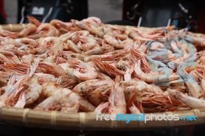 Shrimps Food Ready To Eat Stock Photo