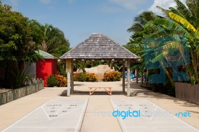 Shuffleboard Court Stock Photo