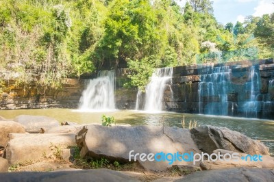 Si Dit Waterfall In Khao Kho National Park Phetchabun,thailand Stock Photo