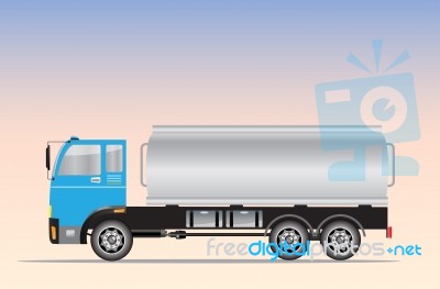 Side View Of Big Oil Tanker Truck  Stock Image