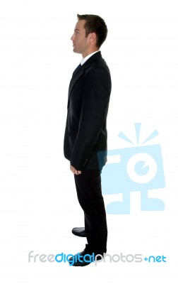 Side View Of Businessman Stock Photo