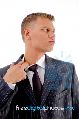 Side View Of Professional Stressed Stock Photo