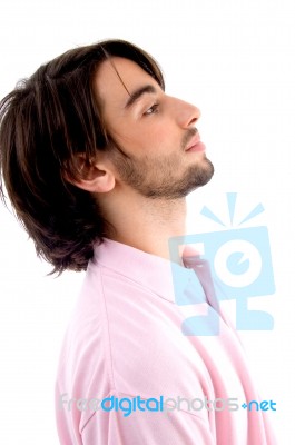 Side View Of Young Male Stock Photo