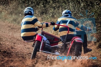 Sidecar Motocross At The Goodwood Revival Stock Photo