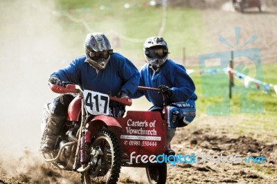 Sidecar Motocross At The Goodwood Revival Stock Photo