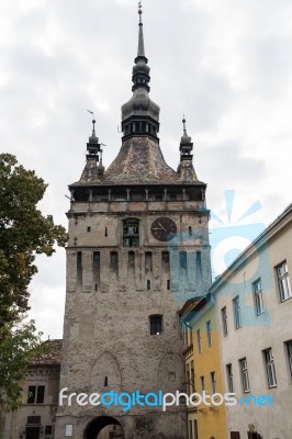 Sighisoara, Transylvania/romania - September 17 : The Clock Towe… Stock Photo