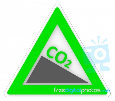 Sign Co2 Shows Carbon Footprint And Emission Stock Image