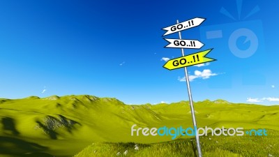 Sign Go Go Stock Photo