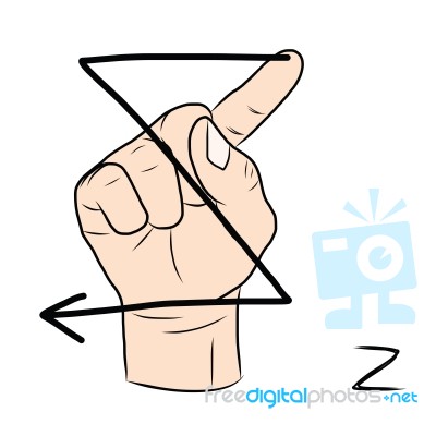 Sign Language And The Alphabet,the Letter Z Stock Image