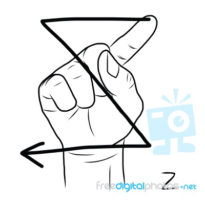 Sign Language And The Alphabet,the Letter Z Stock Image